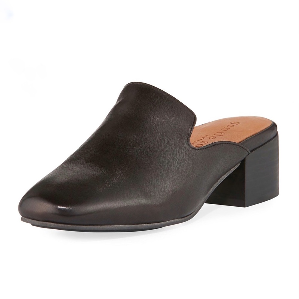 Gentle Souls Women’s Eida Leather Block-Heel Mule